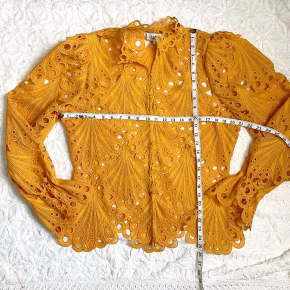 J. Brooks Boutique openwork fan lace jacket - size large - Picture 9 of 10